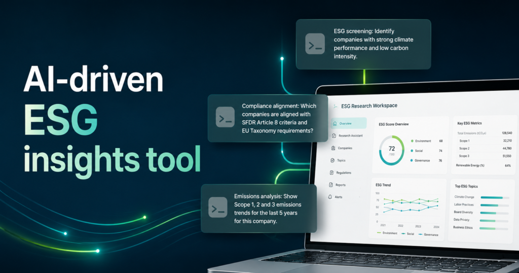 AI driven ESG insights tool